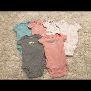 Newborn girl onesies (brand new)
